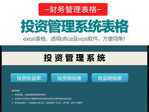 公司個人風險投資管理系統(tǒng)Excel報表素材